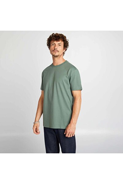 KIABI Round-neck cotton T-shirt GREEN