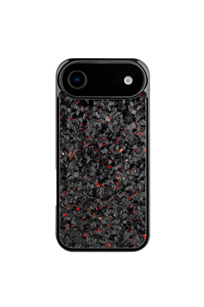 solarae جراب iPhone 17 Air المقاوم للصدمات - ألياف كربون كريستالية سوداء مع ل...