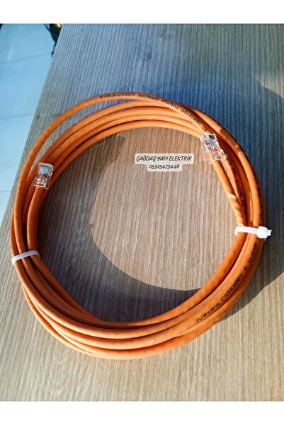 Nexans Cat6 Halogen Free Lszh Data Cable 100% Copper 15 Meters with Jacks Data Internet, Camera Cable