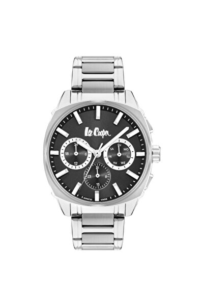 Lee Cooper ساعة رجالية متعددة الوظائف بمينا أسود - LC07925.350