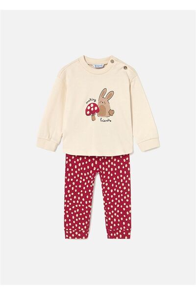 MAYORAL Baby Girl Printed 2-Piece Top and Bottom Set Red 2745