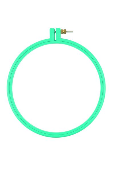 Tuva حلقة تطريز بلاستيكية من هيلو فيدالي مقاس 24 سم باللون الفيروزي