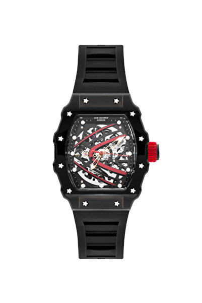 Lee Cooper ساعة رجالية أوتوماتيكية بمينا أسود - LC07980.651