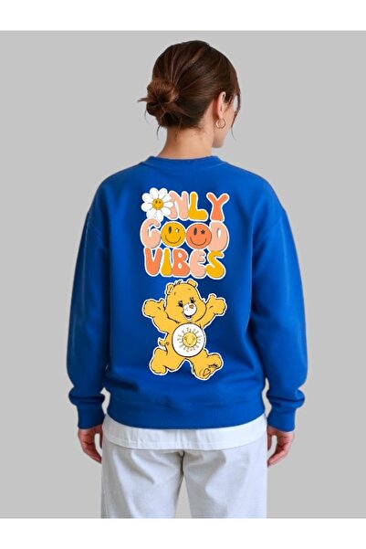 ArtYus سويت شيرت للجنسين بأكمام طويلة مطبوع عليه Only Good Vibes من الخلف ويا...