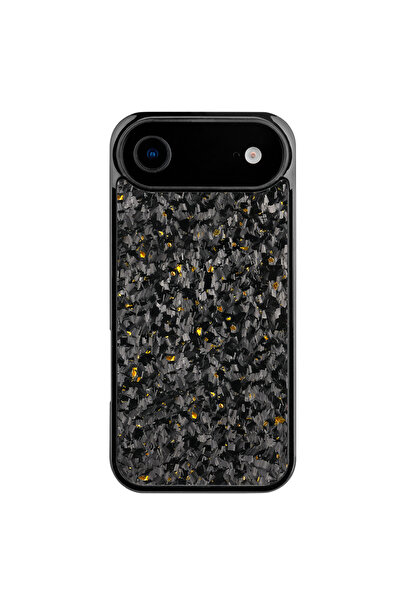 solarae جراب iPhone 17 Air المقاوم للصدمات - ألياف كربون كريستالية سوداء مع ل...