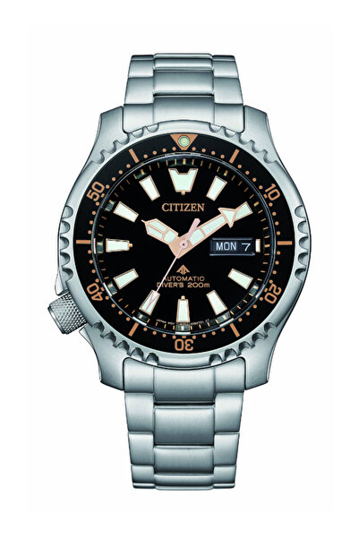 Citizen ساعة رجالية أوتوماتيكية بمينا أسود - NY0160-66E