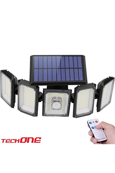 Techone Ηλιακή Λάμπα με 5 Προβολείς SolarPentashine