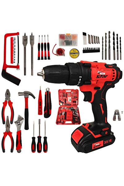 Newstar ultra lüks tam takım işçi matkap seti 36 v
