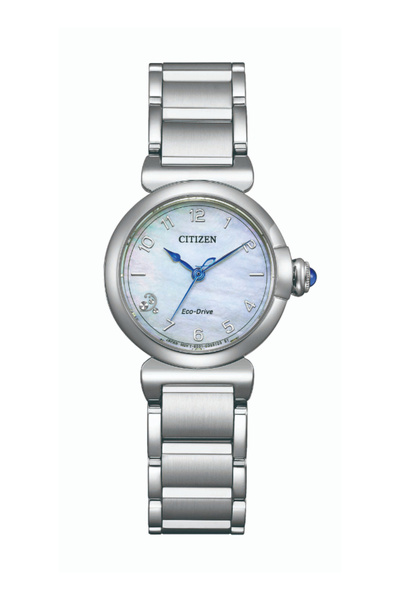 Citizen ساعة نسائية أنالوج بمينا أزرق ممسحة - EM1130-83D