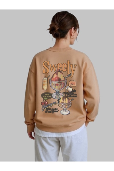 ArtYus Φούτερ με μακρύ μανίκι Unisex Sweety Ice Cream Back Transfer με τύπωμα...