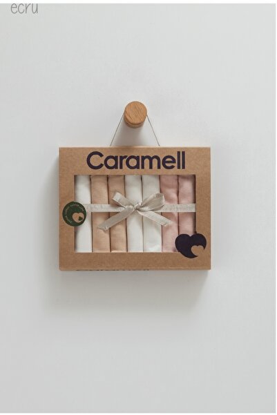 Caramell %100 Pamuk 7 li Ağız Mendili