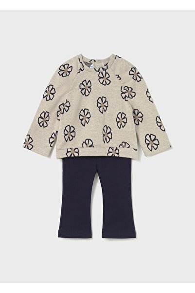 MAYORAL Baby Girl 2-Piece Set (1-4 Years) |   Floral Pattern Sweatshirt and N...