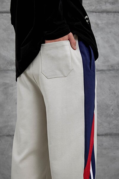 NOMARC Erkek Krem Nmrc Çapraz Şekilli Baggy Eşofman Altı