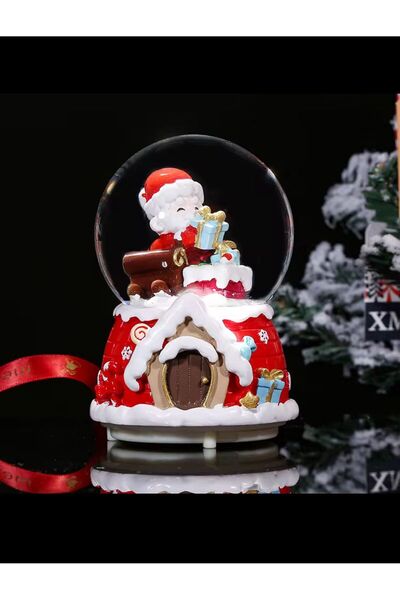 nesever store Mega Boy Yılbaşı Kar Küresi Otomatik Kar Püskürtmeli, Işıklı ve...