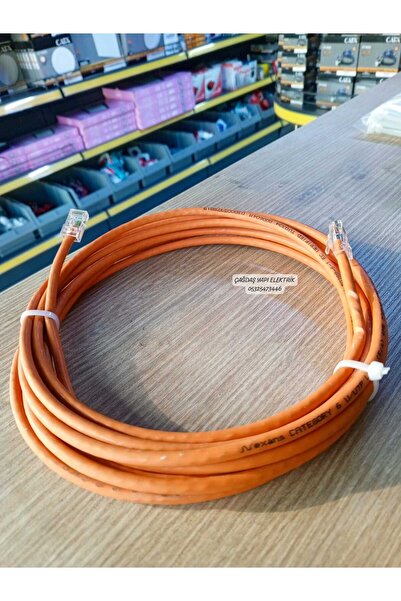Nexans Cat6 Halogen Free Lszh Data Cable 100% Copper 15 Meters with Jacks Data Internet, Camera Cable