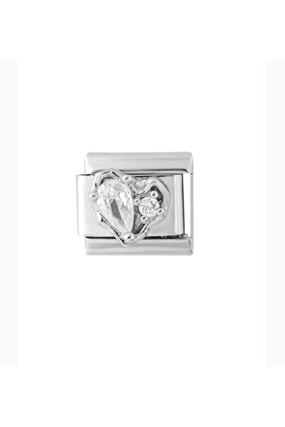 Cozyce Nomination Steel Charm with White Stone