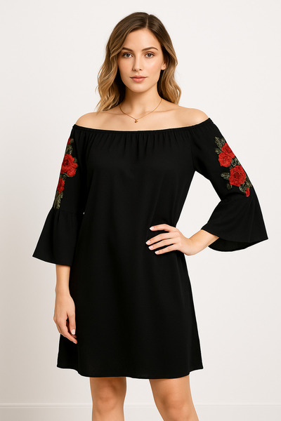 Welike Casual women's dress with Anna embroidery