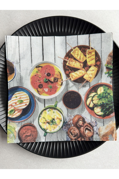 Mank Празнични салфетки за маса, SoftPoint - Веган парти / 40x40 см / 20 бр.