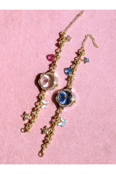 Reorah Collection Princess and Tailor Golden Watch Pink