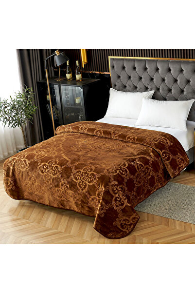 OEM Cocolino Embossed Blanket, 200x240 cm, brown, PGU01
