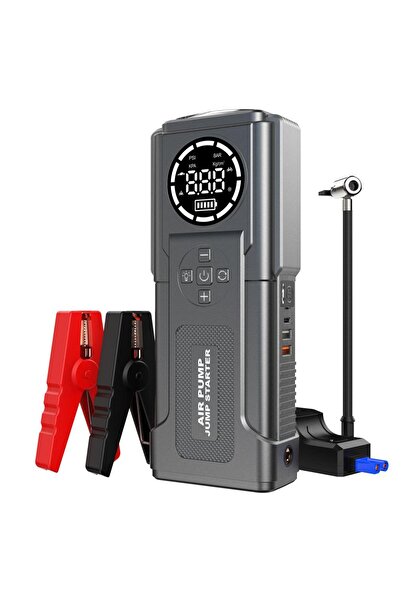 Guangzhou Fuzhixiang Auto Accessories Co Car Jump Starter 12 V with 4.35 BAR/150 PSI compressor, starting current 2000 A