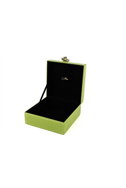 Mikasa Moor Green Gold Giraffe Glass Box 19X17X11Cm