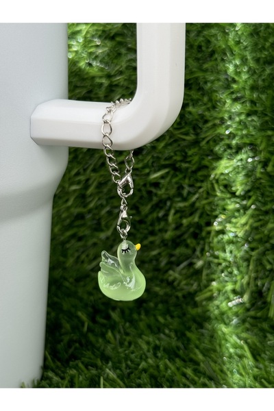 YuccaCo Accessorize Your Life Glow-In-The-Dark Swan Thermos Ornament/Swan Thermos Charm/Animal Figure Bag Charm