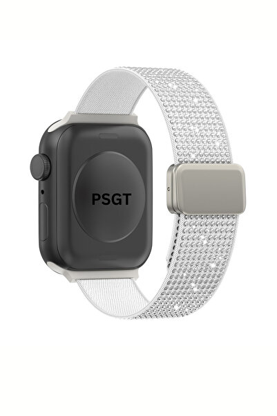 PSGT Lüks Sparkle Elmas Manyetik Kayış Apple Watch 3/4/5/6/se/7/8/9-42-44-45-...