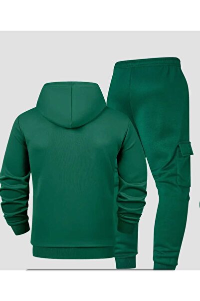 ORVIO Group Men's Hooded Teddy Bear Printed - Tracksuit Set