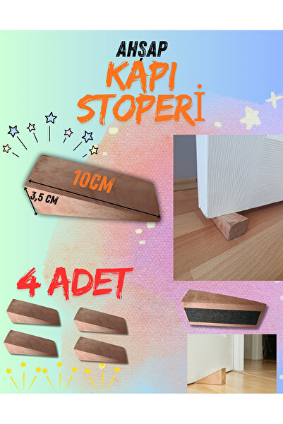 yılmaz ahşap AHŞAP KAPI STOPERİ HAM 4 ADET