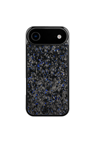 solarae جراب iPhone 17 Air المقاوم للصدمات - ألياف كربون كريستالية سوداء مع ل...