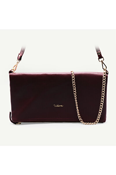 Uderra Leather حقيبة كروس بسلسلة من الجلد الطبيعي – ZC003-BORDO LEATHER