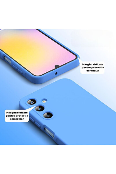 Samsung Carcasă pentru Galaxy A25 din silicon catifelat cu protecție pentru cameră - Albastră