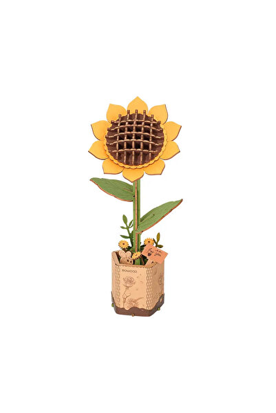 ROWOOD 3D Puzzle Sunflower, 154 pieces, Wood,