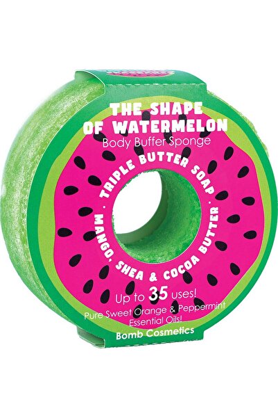 Bomb Cosmetics Sapun exfoliant cu burete The Shape of Watermelon Donut Body,
