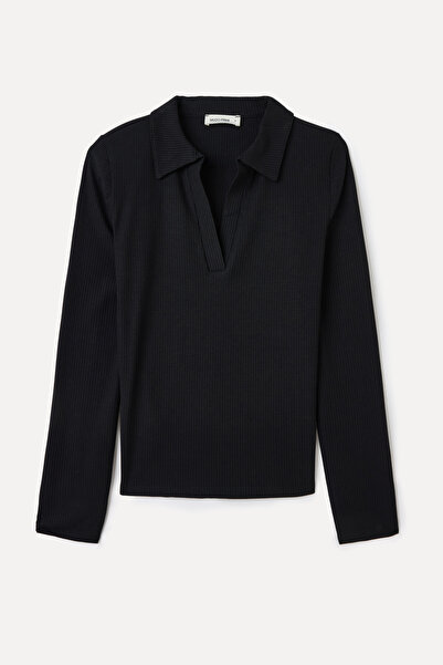 Mudo Polo Collar Long Sleeve T-Shirt