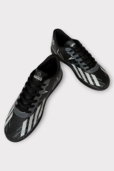 Liger Erkek Futbol Halı Saha Ayakkabısı SİYAH BEYAZ
