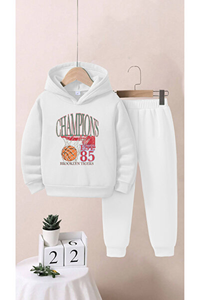 LAPS طقم رياضي للأطفال من الأولاد/البنات تشامبيونز 85 مطبوع من الأعلى والأسفل