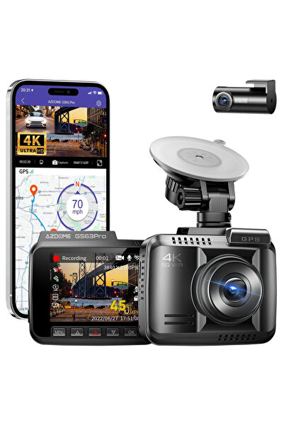 AZDOME Camera auto de bord fata-spate, GS63 Pro 4K + 2.5K