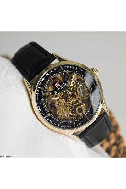 Reward Rwa142274 Leather Band Automatic Men's Wristwatch