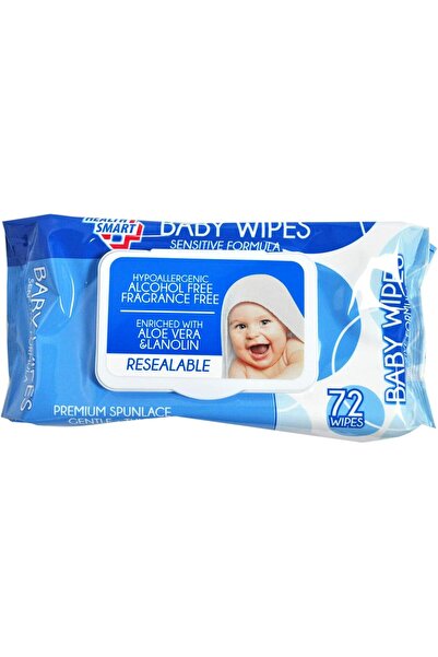 Health Smart مناديل أطفال فاخرة، غطاء قابل لإعادة الإغلاق، أزرق - مناديل لطيف...