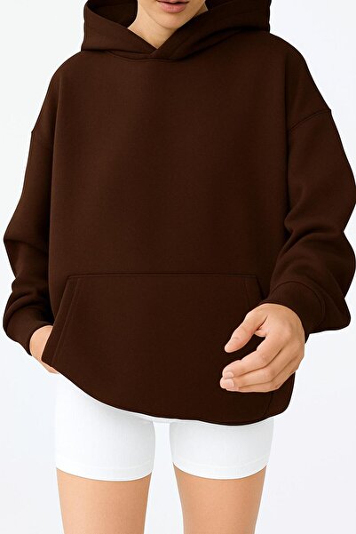 BENROMA سترة رياضية بقلنسوة للجنسين مصنوعة من القطن الممشط بثلاث خيوط