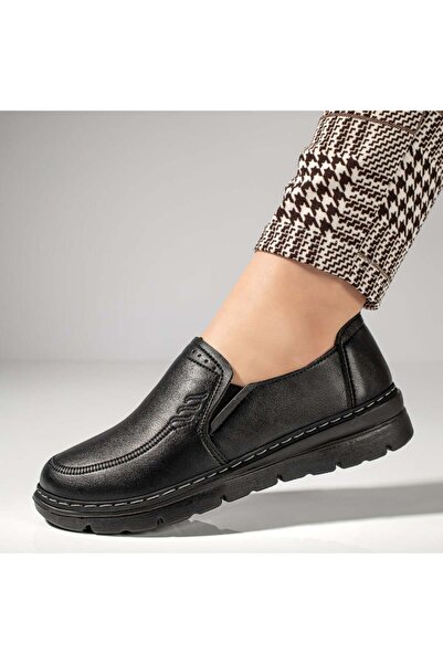 BMoD Pantofi sport negri pentru femei cu inserție din material elastic MOD12984