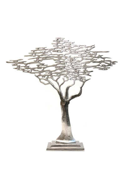 BraziPremium Metal decoration Tree of Life, 60 cm, metallic silver