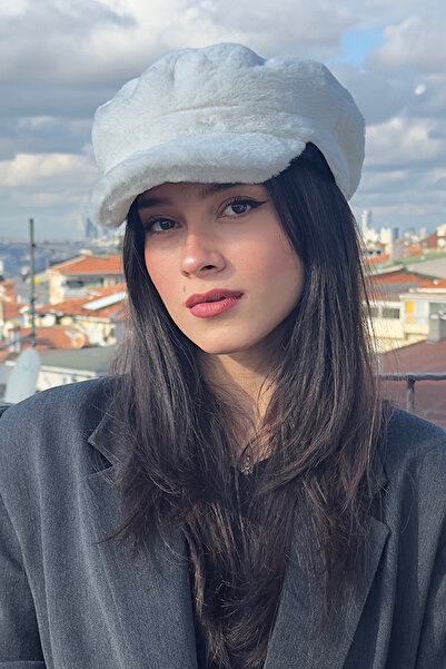 Mollycrush Plush Captain Sailor Hat Luxury Faux Fur Women's Hat