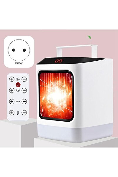 Flippy Mini portable heater with remote, digital display, smart sync and colored night light