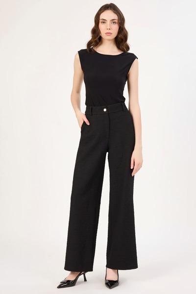 FEVER Jakarlı geniş paça pantolon