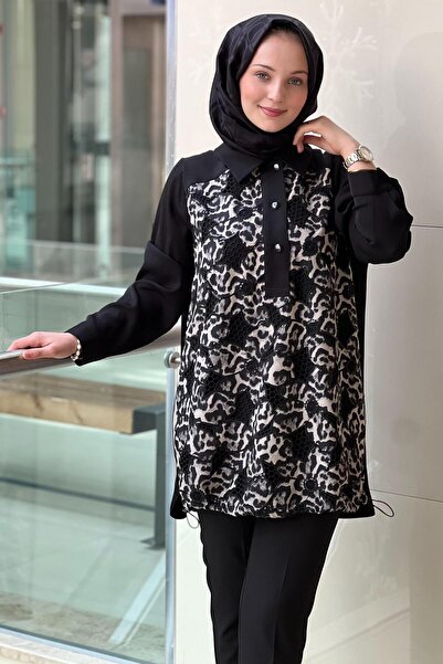 FUAT GÜRSEN فوت غورشن تونيك بنقشة الفهد