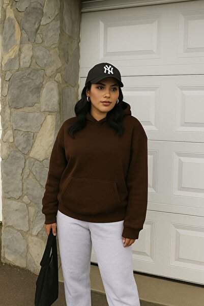 BENROMA سترة رياضية بقلنسوة للجنسين مصنوعة من القطن الممشط بثلاث خيوط