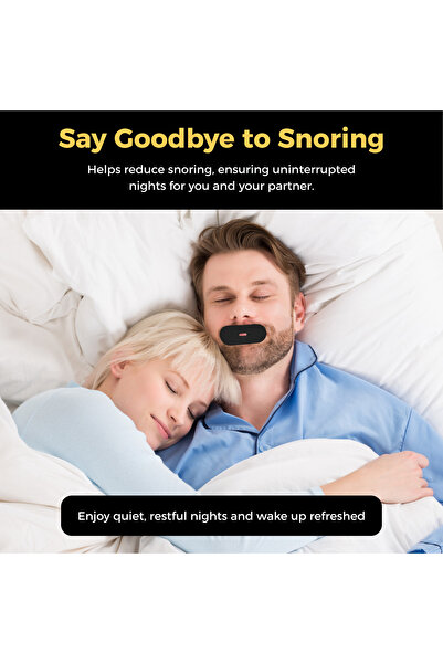 NEXSO Black Mouth Tape for Sleeping Adults | 30 Hypoallergenic Nasal Strips | Snore Reduction